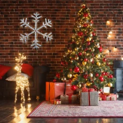 Snowflake Bright White Flashing LED Outdoor Christmas Light Decoration - 80cm -Christmas Decoration Shop 12838414 1954987346900706