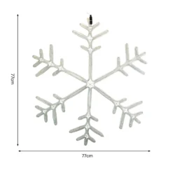 Snowflake Bright White Flashing LED Outdoor Christmas Light Decoration - 80cm -Christmas Decoration Shop 12838414 7204987347027033