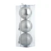 Large Silver Shatterproof Christmas Tree Baubles - Pack Of 3 -Christmas Decoration Shop 12840024 7704884161034963