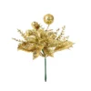 Gold Poinsettia Pick - 18cm 1 Gold Poinsettia Pick - 18cm -Christmas Decoration Shop 12840717 1974831967058981
