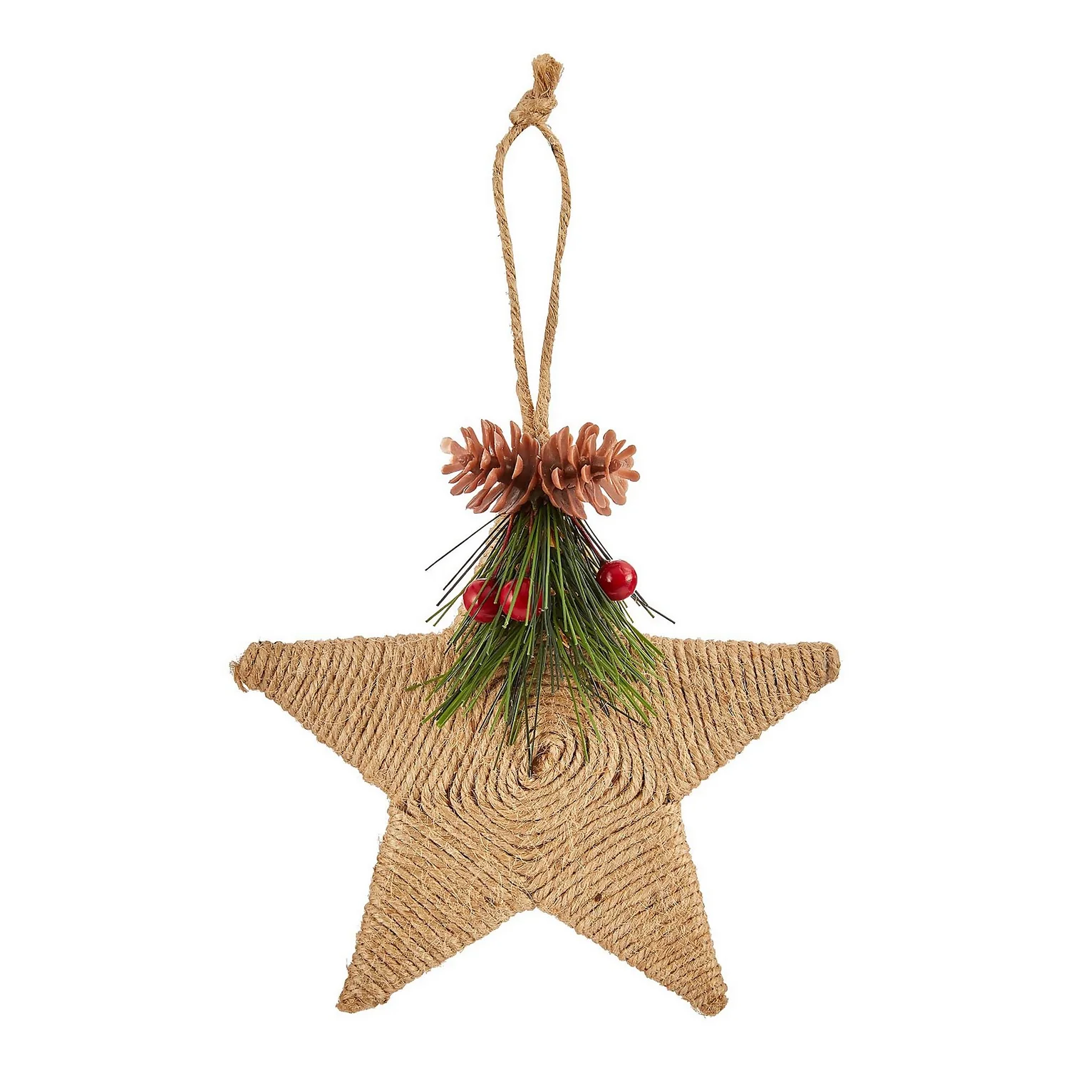 Hemp Rope Hanging Christmas Tree Decoration - Assortment 3 Hemp Rope Hanging Christmas Tree Decoration - Assortment
