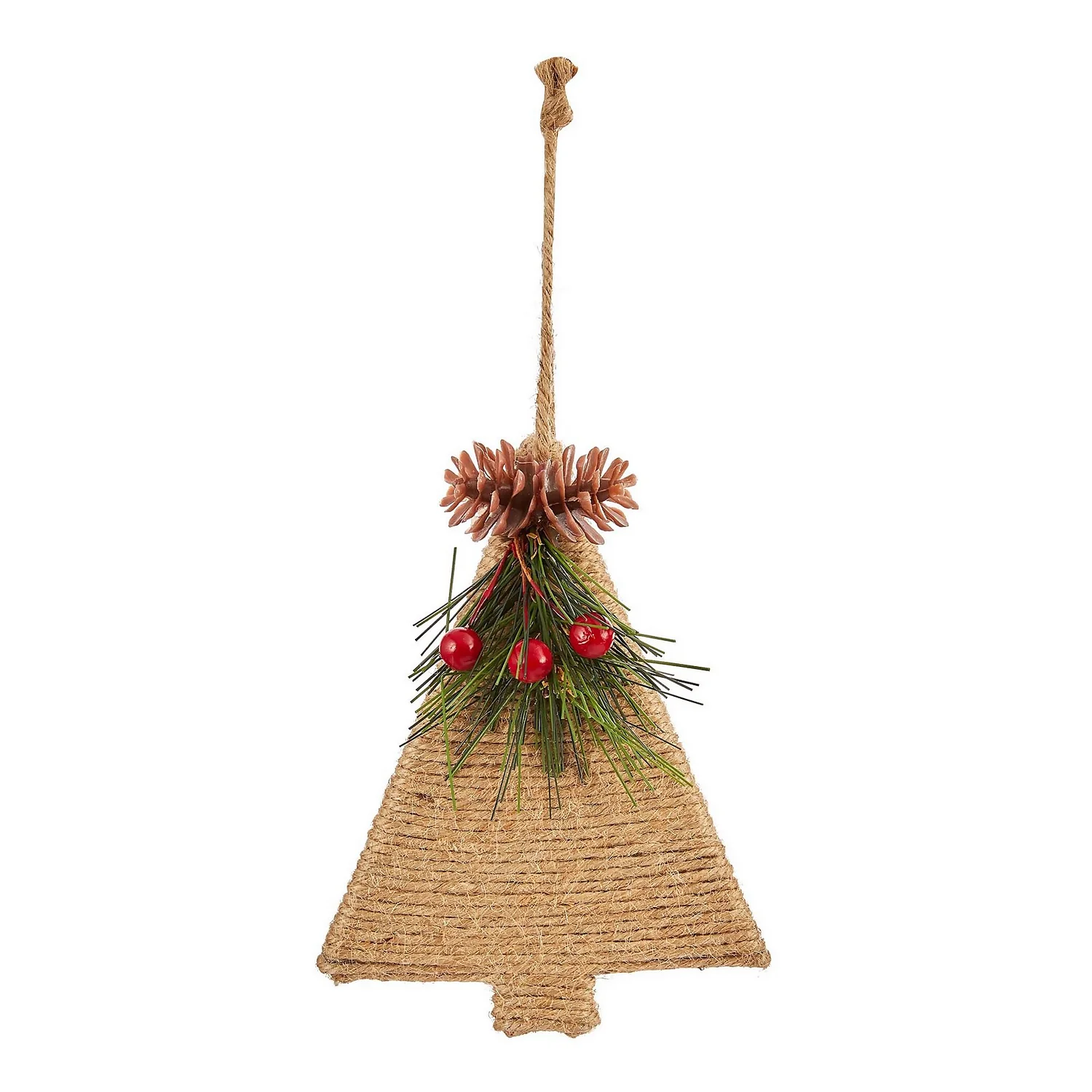 Hemp Rope Hanging Christmas Tree Decoration - Assortment 4 Hemp Rope Hanging Christmas Tree Decoration - Assortment - Image 2
