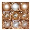 Gold Glass Christmas Tree Baubles - 9 Pack -Christmas Decoration Shop 12906327 5504899048203961