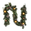 Natural Foliage With Bronze Baubles Christmas Garland - 180cm