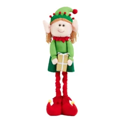 Extendable Girl Elf Christmas Decoration - 53cm