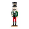 Green Wooden Nutcracker Christmas Decoration - 36cm