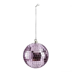 Lilac Mirrored Glass Christmas Tree Bauble
