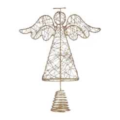 Gold Glitter Angel Christmas Tree Topper