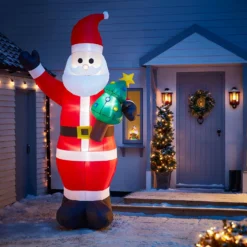 Christmas Decoration Shop 32 10ft Santa With Christmas Tree Inflatable