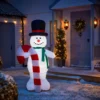 6ft Snowman With Candy Cane Christmas Inflatable 1 6ft Snowman With Candy Cane Christmas Inflatable -Christmas Decoration Shop 12945705 1435000869061325