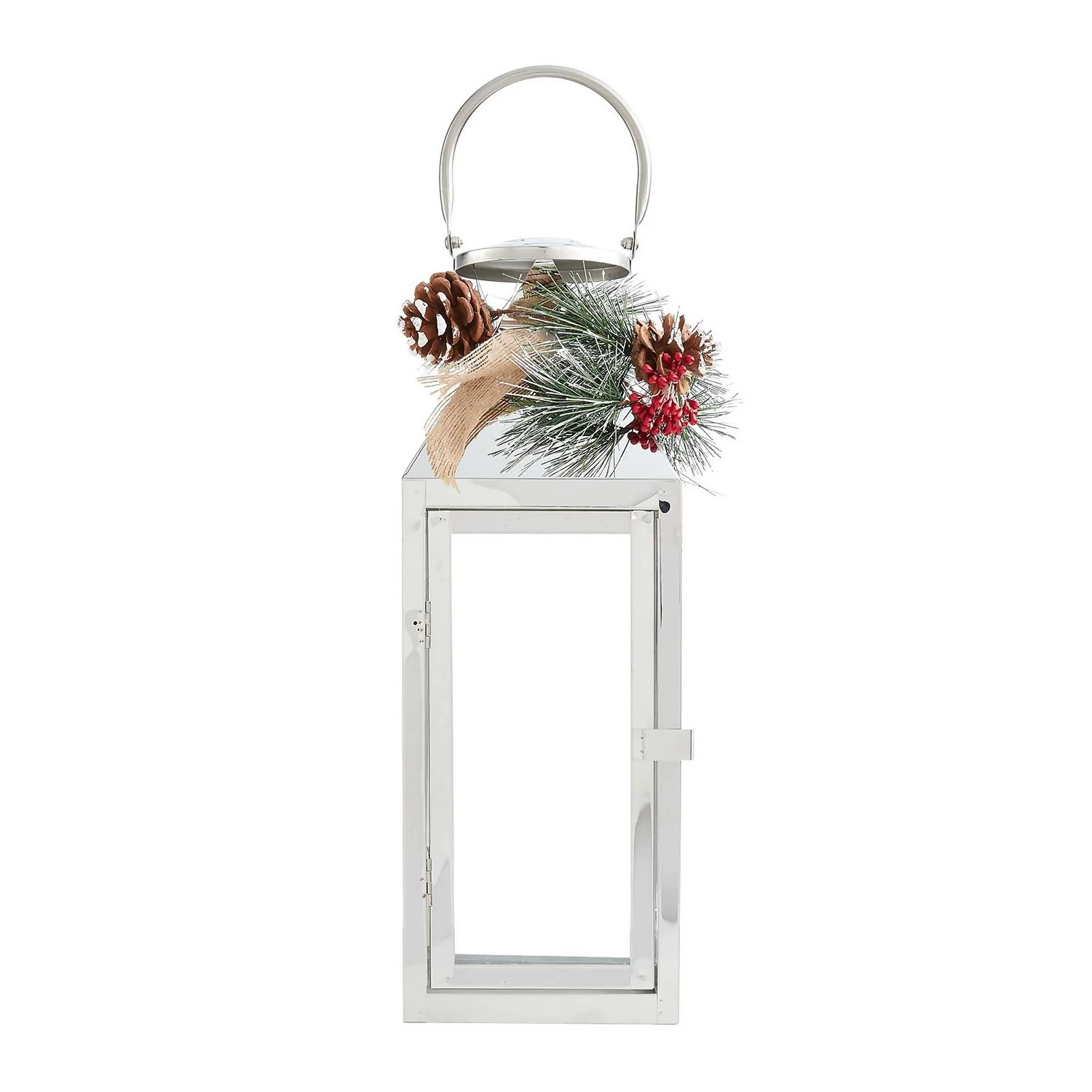 Stainless Steel Medium Christmas Lantern - 40cm 3 Stainless Steel Medium Christmas Lantern - 40cm