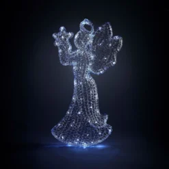 Angel Spun Acrylic LED Christmas Light Decoration - 60cm