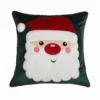 Father Christmas Cushion - Forest Green - 45x45cm 2 Father Christmas Cushion - Forest Green - 45x45cm -Christmas Decoration Shop 13104862 7624880324861514