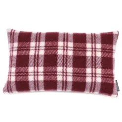 Country Living Wool Grid Check - 30x50cm - Cranberry