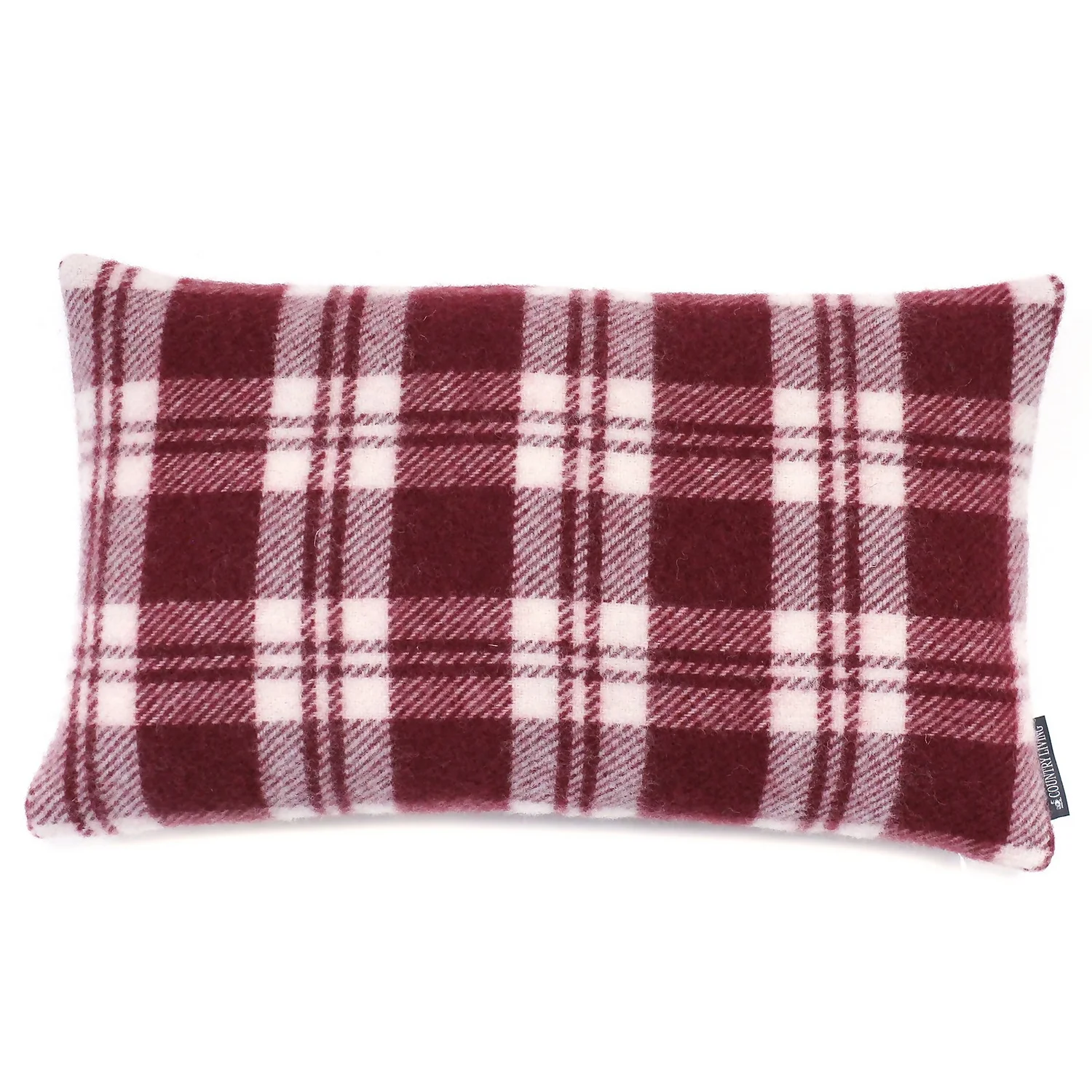 Country Living Wool Grid Check - 30x50cm - Cranberry 3 Country Living Wool Grid Check - 30x50cm - Cranberry