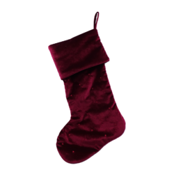 Velvet Christmas Stocking - Red