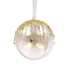 Gold Jewel Top Glass Christmas Tree Bauble - 90mm