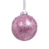 Mid Pink Beaded Satin Christmas Tree Bauble - 90mm -Christmas Decoration Shop 13700356 1124984497200889