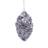 Silver Mirror Pearl Teardrop Christmas Tree Bauble - 80mm 1 Silver Mirror Pearl Teardrop Christmas Tree Bauble - 80mm -Christmas Decoration Shop 13700361 4714984497621744