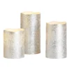 3 LED Christmas Pillar Candles - Silver (Battery Operated) -Christmas Decoration Shop 13700644 7354966107733221