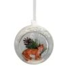 Fox Open Front Glass Christmas Tree Bauble - 90mm -Christmas Decoration Shop 13711104 9524985909122737
