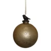 Mottled Gold Glass Christmas Tree Bauble - 90mm -Christmas Decoration Shop 13711110 7284985908998645