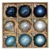 Party Nights Premium Glass Christmas Tree Baubles - Pack Of 9 -Christmas Decoration Shop 13711114 4774985909161542