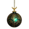 Green Forest Stag Glass Christmas Tree Bauble - 90mm -Christmas Decoration Shop 13711119 1554985909221776