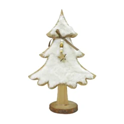 Wooden Snowy Tree Christmas Decoration