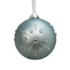Duck Egg Snowflake Jewel Christmas Tree Bauble - 90mm -Christmas Decoration Shop 13714918 2014984562964237