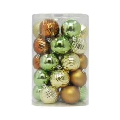 Refined Nature Shatterproof Christmas Tree Baubles - Pack Of 30