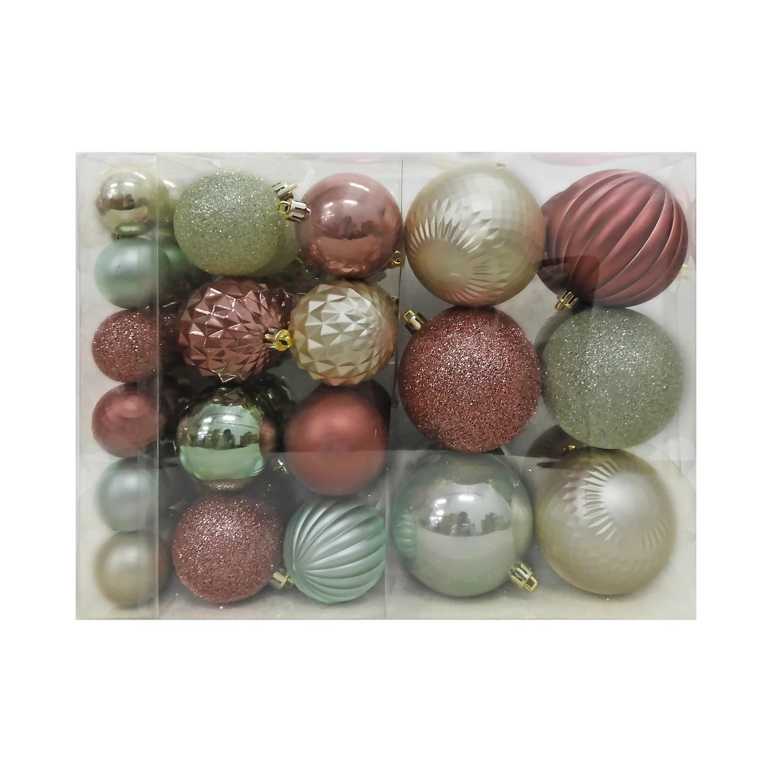 Elegance Shatterproof Christmas Tree Decorations - Pack Of 60 4 Elegance Shatterproof Christmas Tree Decorations - Pack Of 60 - Image 2