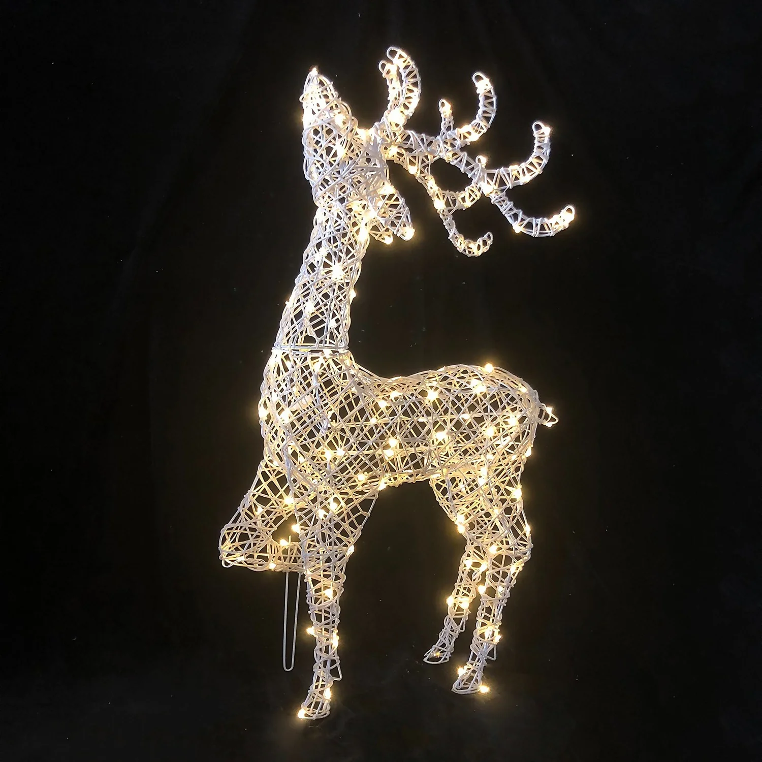 White LED Standing Reindeer Warm White 3D Outdoor Christmas Light - 1m 3 White LED Standing Reindeer Warm White 3D Outdoor Christmas Light - 1m