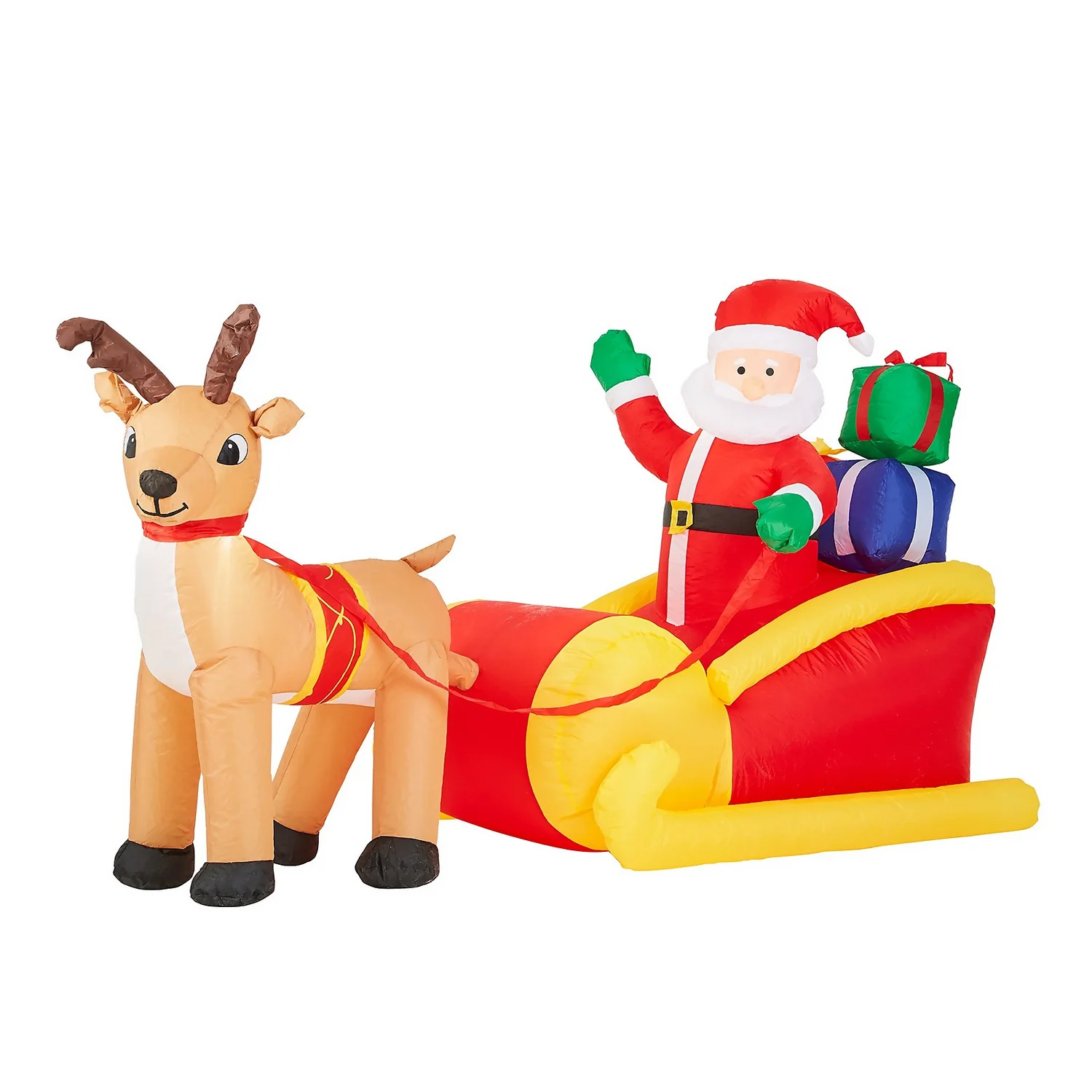 4ft Santa In Sleigh Christmas Inflatable 3 4ft Santa In Sleigh Christmas Inflatable - Image 2