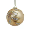Gold Silver Leaf Glass Christmas Tree Bauble - 90mm 2 Gold Silver Leaf Glass Christmas Tree Bauble - 90mm -Christmas Decoration Shop 13727336 1184984563081048