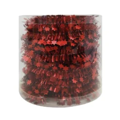 Matt Red Christmas Tinsel Tub - 8m