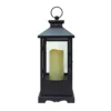 Black Christmas Lantern With LED Candle 2 Black Christmas Lantern With LED Candle -Christmas Decoration Shop 13733834 1634989490906083
